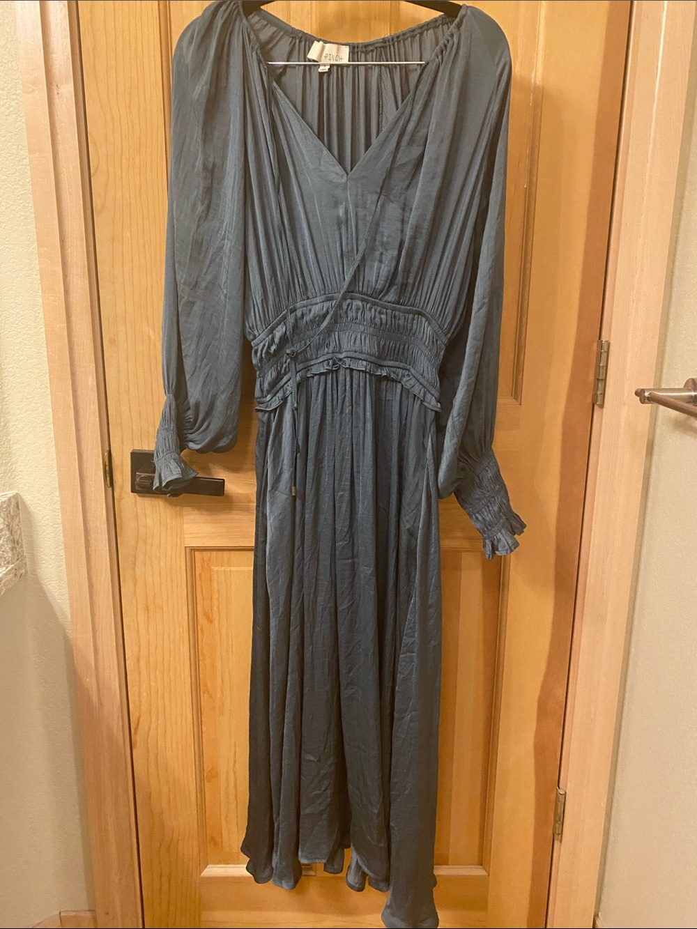 Pinch Slate Blue Long Sleeve Maxi Dress